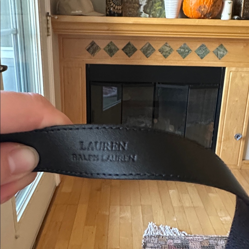 Ralph Lauren Gold and Navy Belt Buckle - Picture 4 of 4